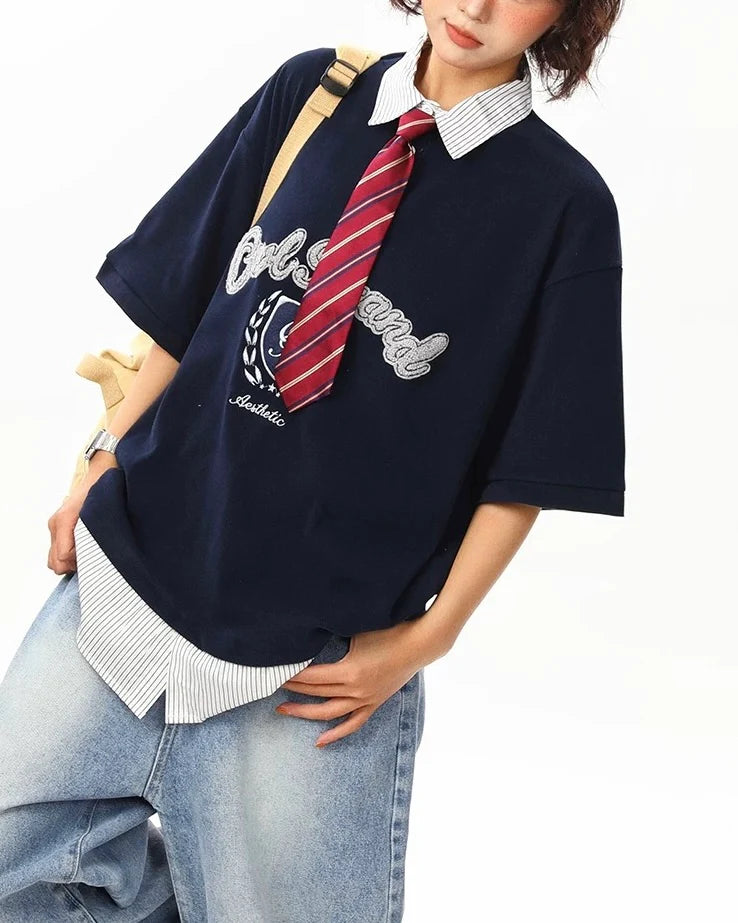 Zwoyren Preppy Tie T-shirt