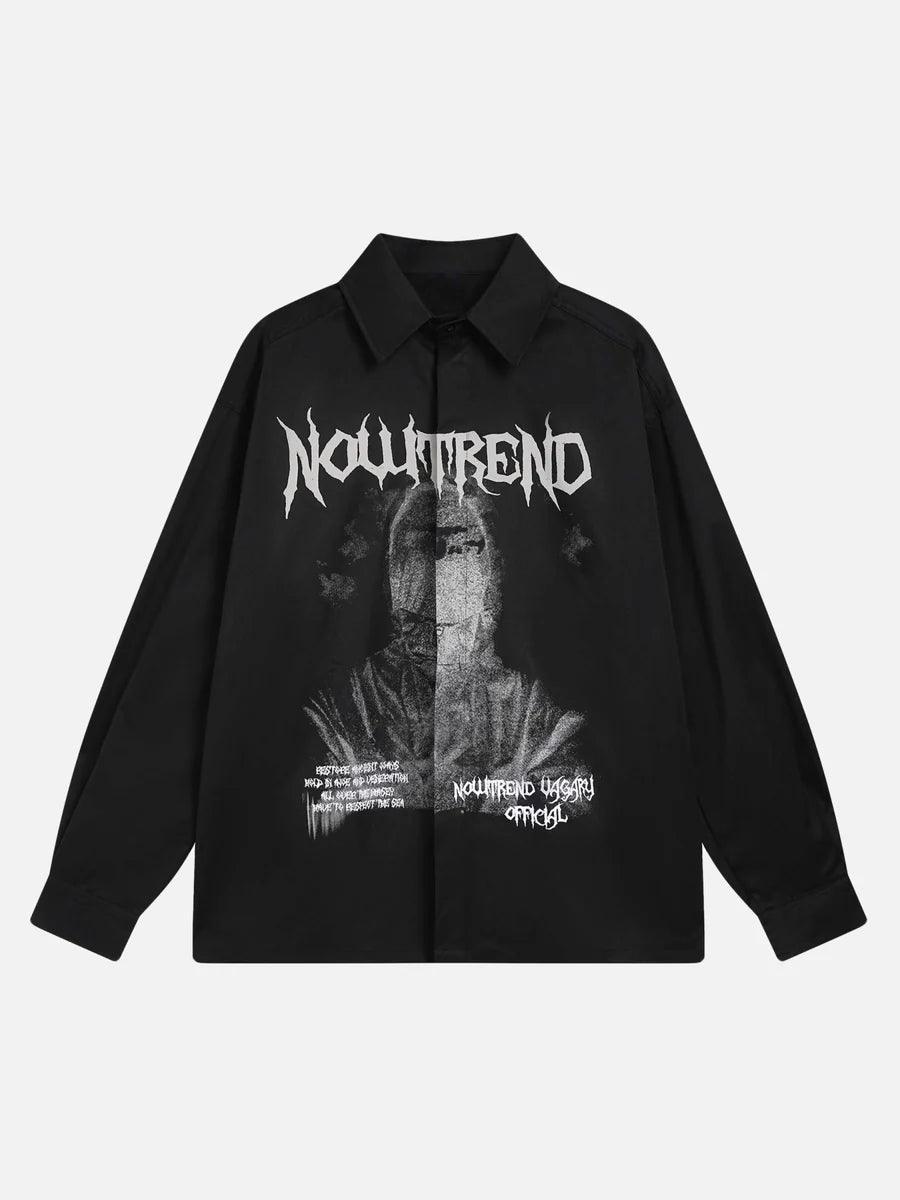 Silhouette Print Long Sleeve Shirt