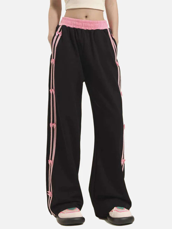 Zwoyren Bow Stripe Sweatpants