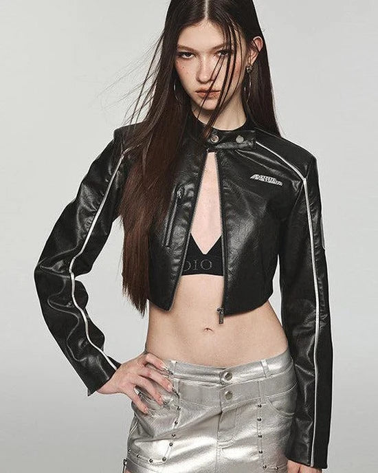 Zwoyren Puppy Cropped Racing Jacket