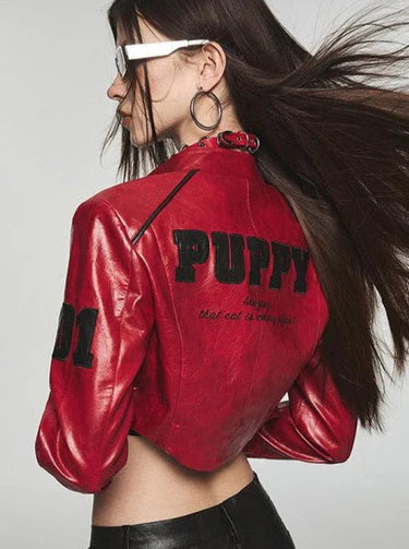 Zwoyren Puppy Cropped Racing Jacket