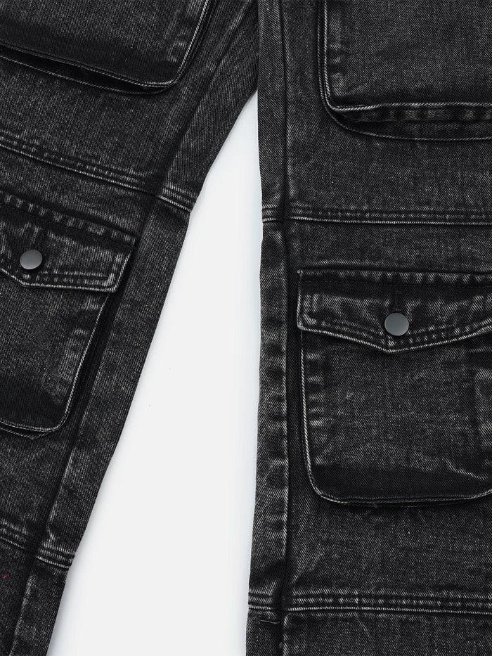 Zwoyren Washed Multi Pocket Jeans