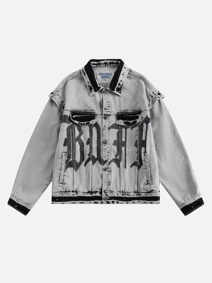 Semi Disassembled Washed Denim Jacket