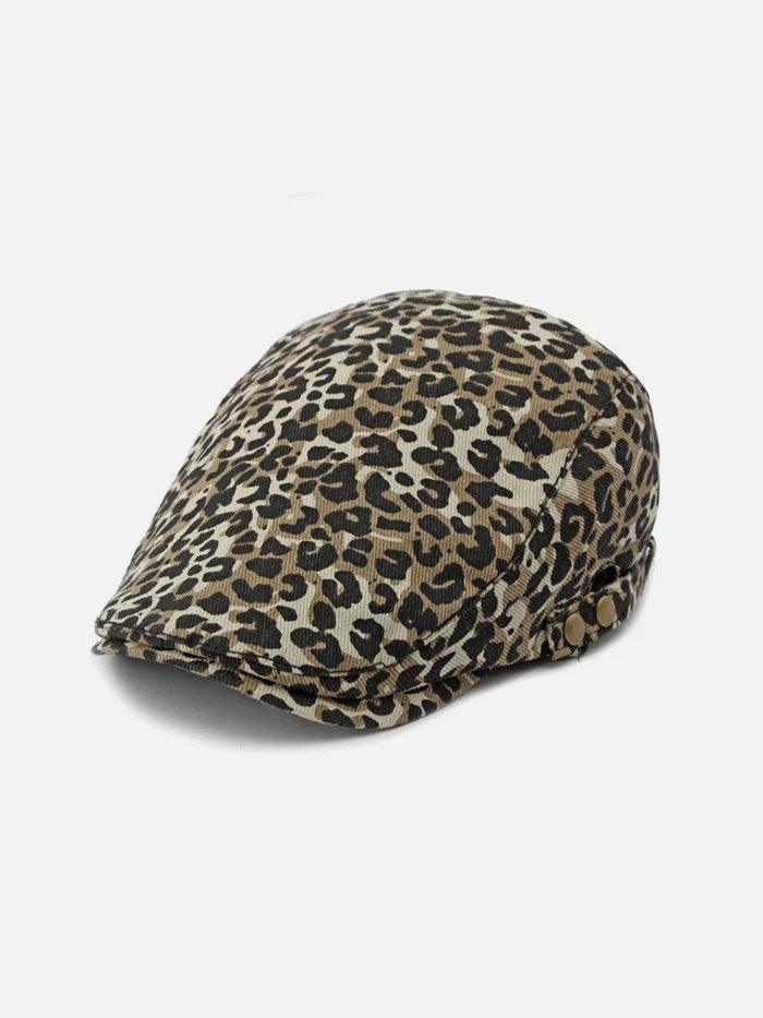 Zwoyren Vintage Leopard Print Beret