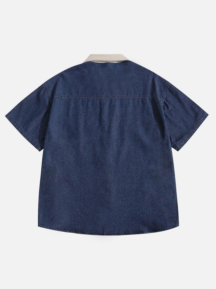 Zwoyren Denim Short Sleeve Shirt