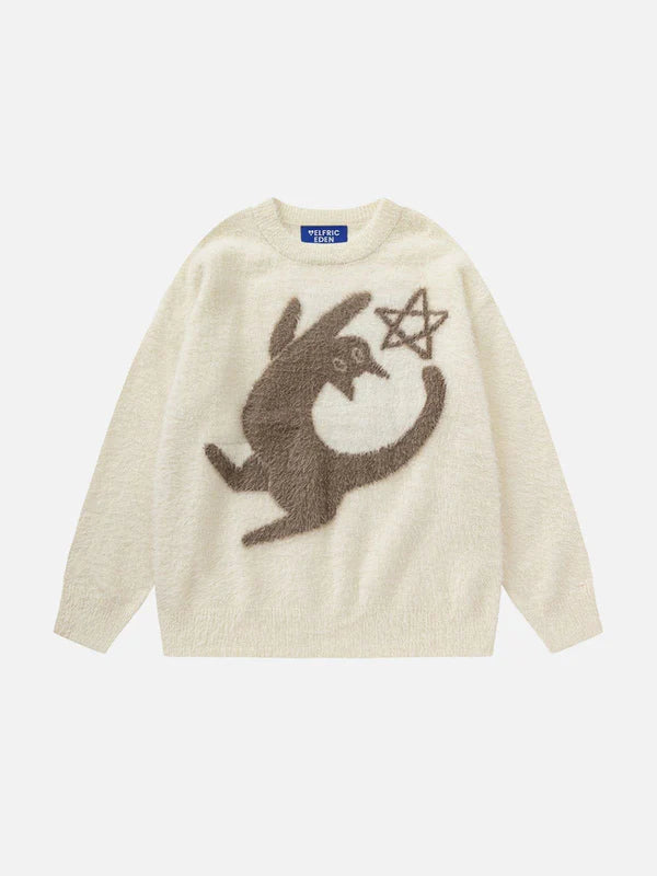 Cat Star Graphic Sweater