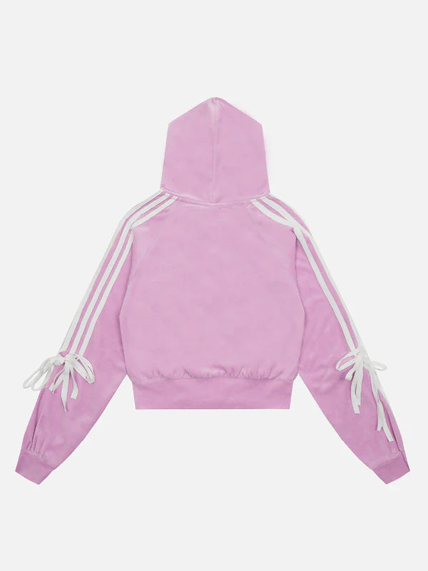 Zwoyren Ribbon Bow Hoodie