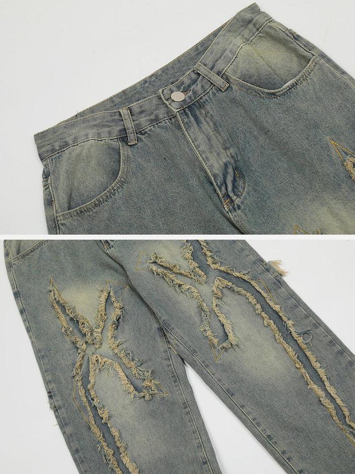 Zwoyren Washed Fringe Jeans