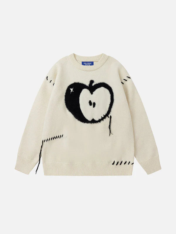 Zwoyren Apple Graphic Sweater