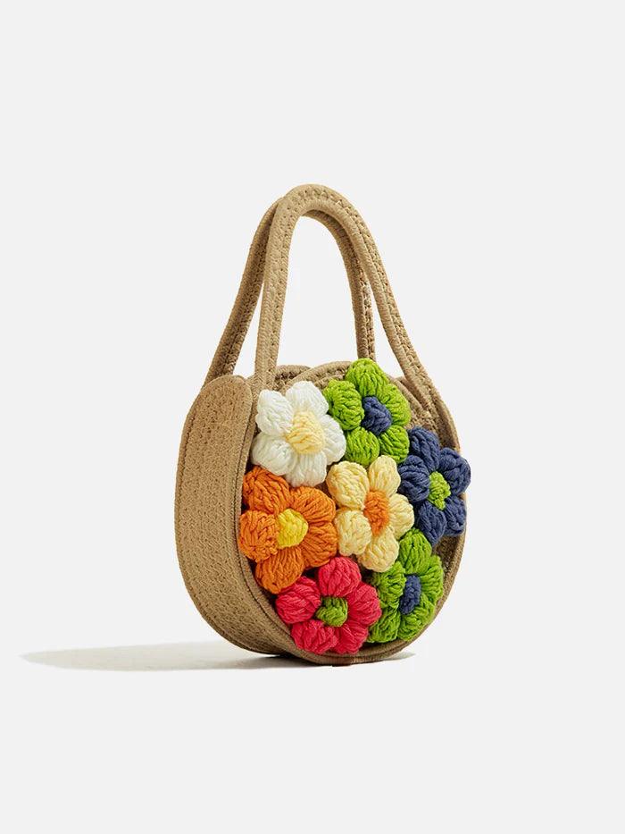 Zwoyren 3D Flower Knit Bag