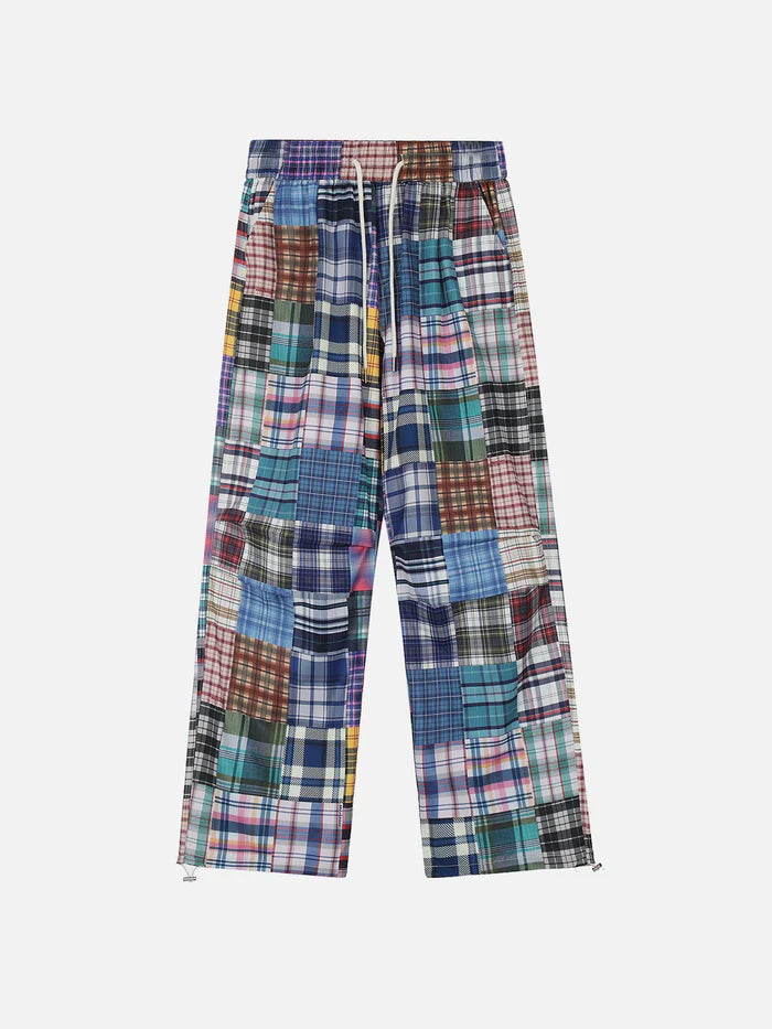 Zwoyren Multi Color Plaid Baggy Pants