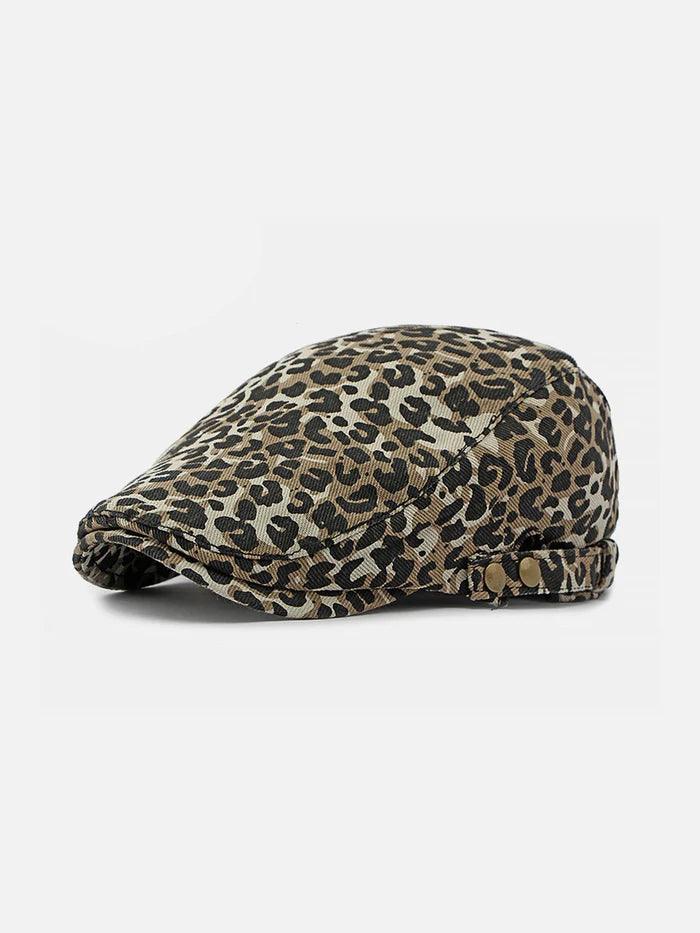 Zwoyren Vintage Leopard Print Beret