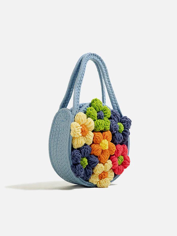 Zwoyren 3D Flower Knit Bag