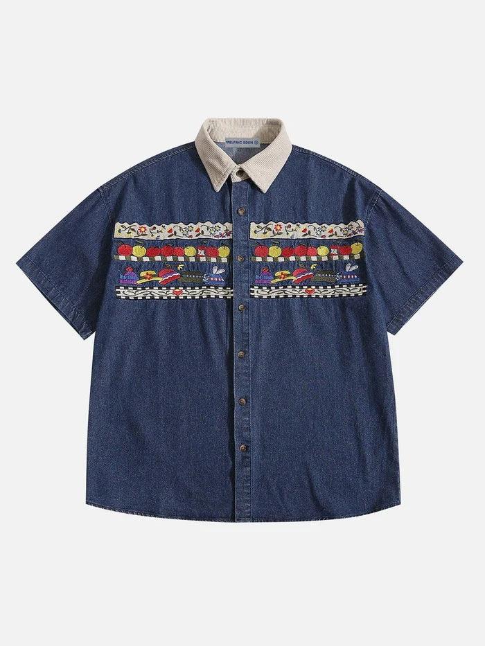 Zwoyren Denim Short Sleeve Shirt