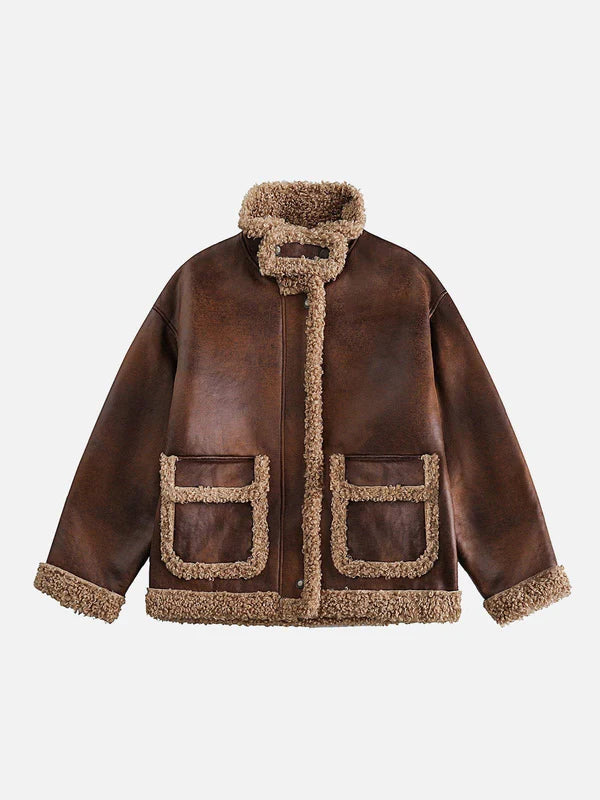 Zwoyren Patchwork Sherpa Jacket