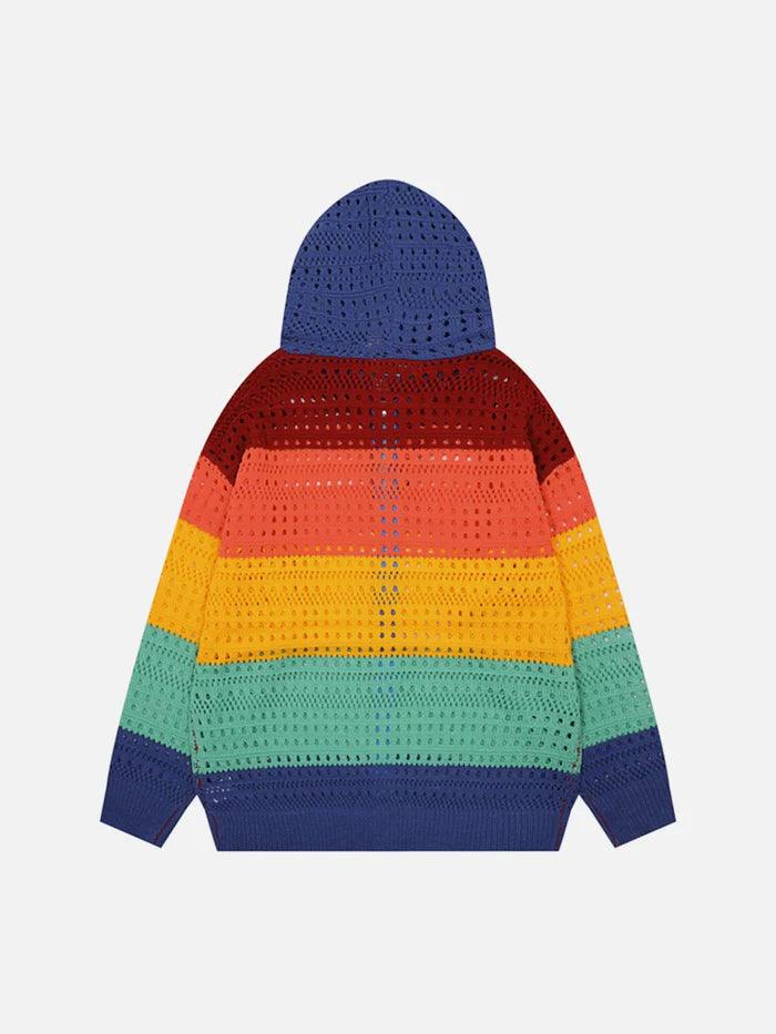 Zwoyren Colorful Cut-Out Hoodie