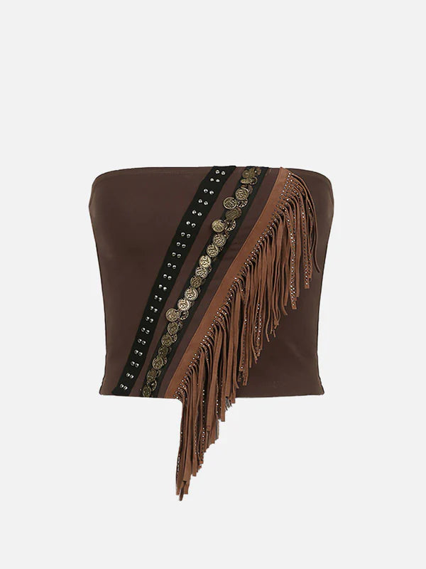 Tassel Patchwork Cami Top