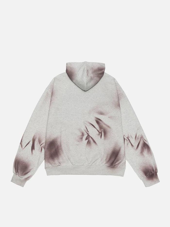 Zwoyren Dirt Color Dip-Dyed Hoodie