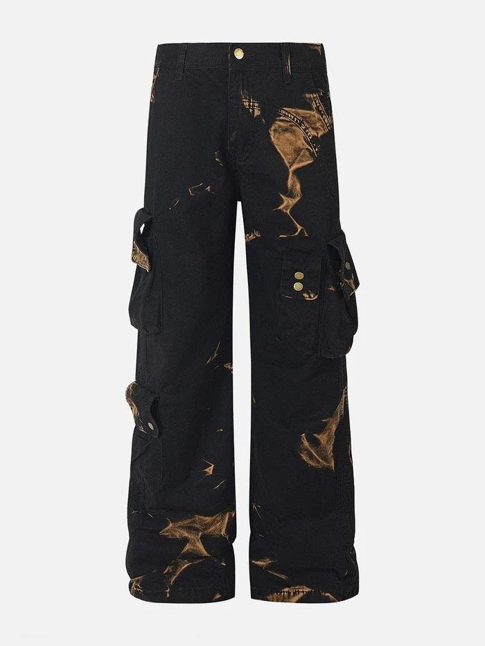 Zwoyren Flame Print Cargo Pants