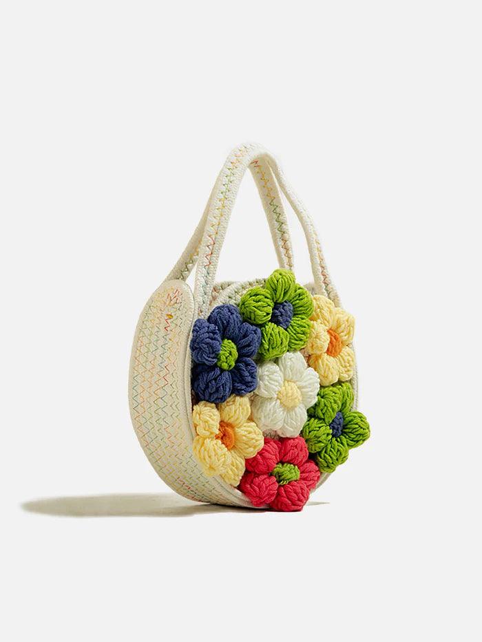 Zwoyren 3D Flower Knit Bag