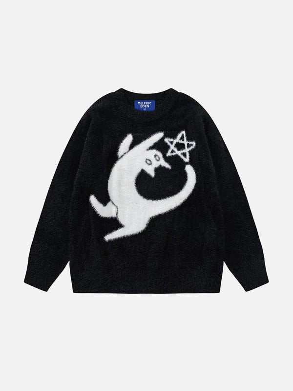 Cat Star Graphic Sweater