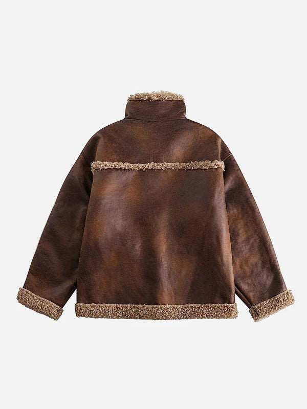 Zwoyren Patchwork Sherpa Jacket