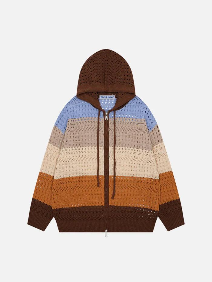 Zwoyren Colorful Cut-Out Hoodie