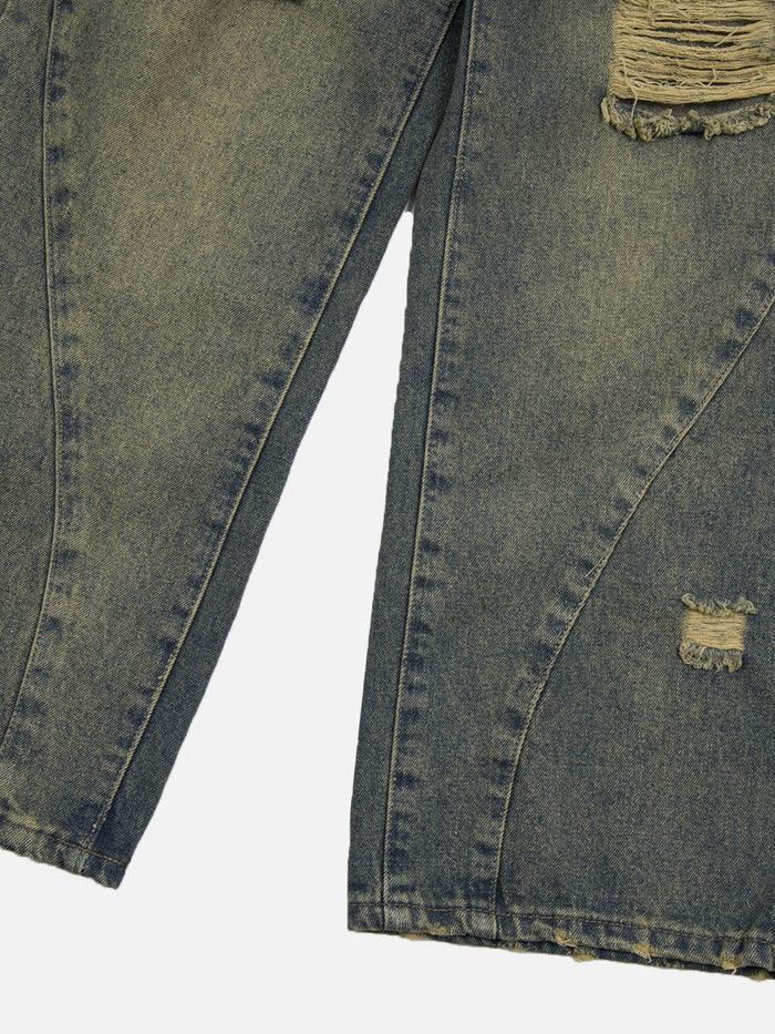 Zwoyren Distressed Washed Loose Jeans