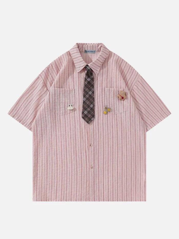 Zwoyren Cute Pin Doll Short Sleeve Shirt