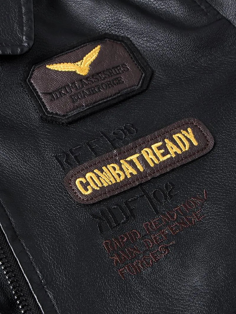 Leather Cowhide Air Force Pilots Jacket