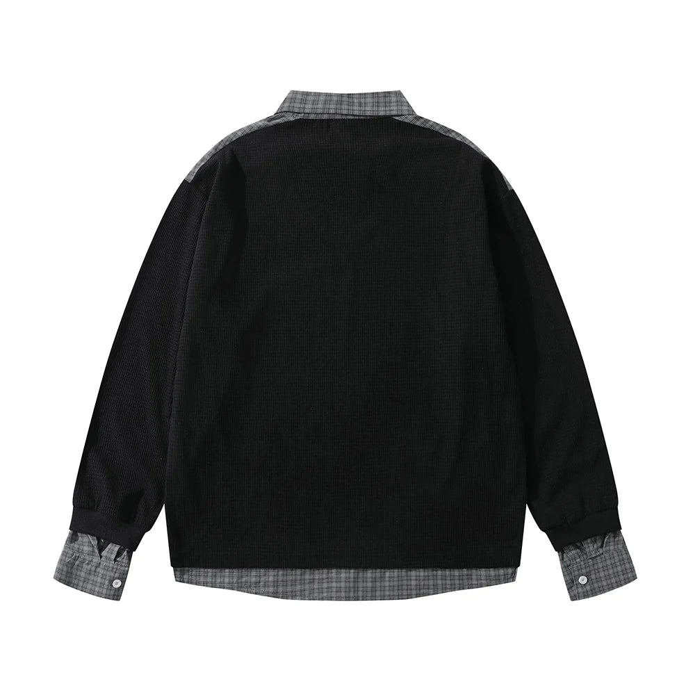 Zwoyren Faux Layered V-Neck Sweatshirt